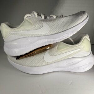 Nike Women's Revolution 7 White Mesh Running Sneakers